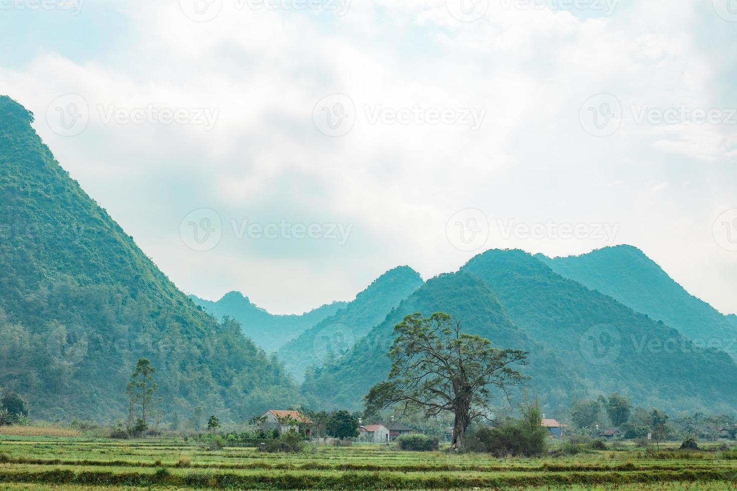 image of a beautiful mountain village photo