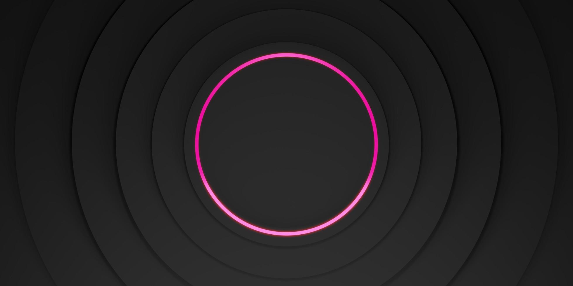 ring background black display stand laser ring and neon light glow photo