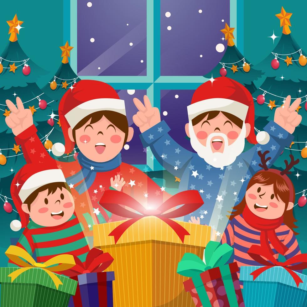 Celebrate Christmas with Family vector