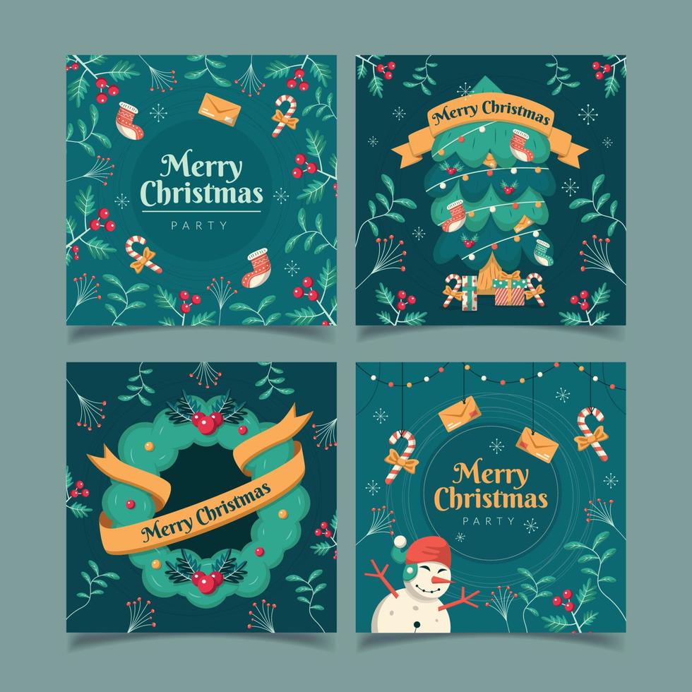 Christmas Festivity Social Media Post vector