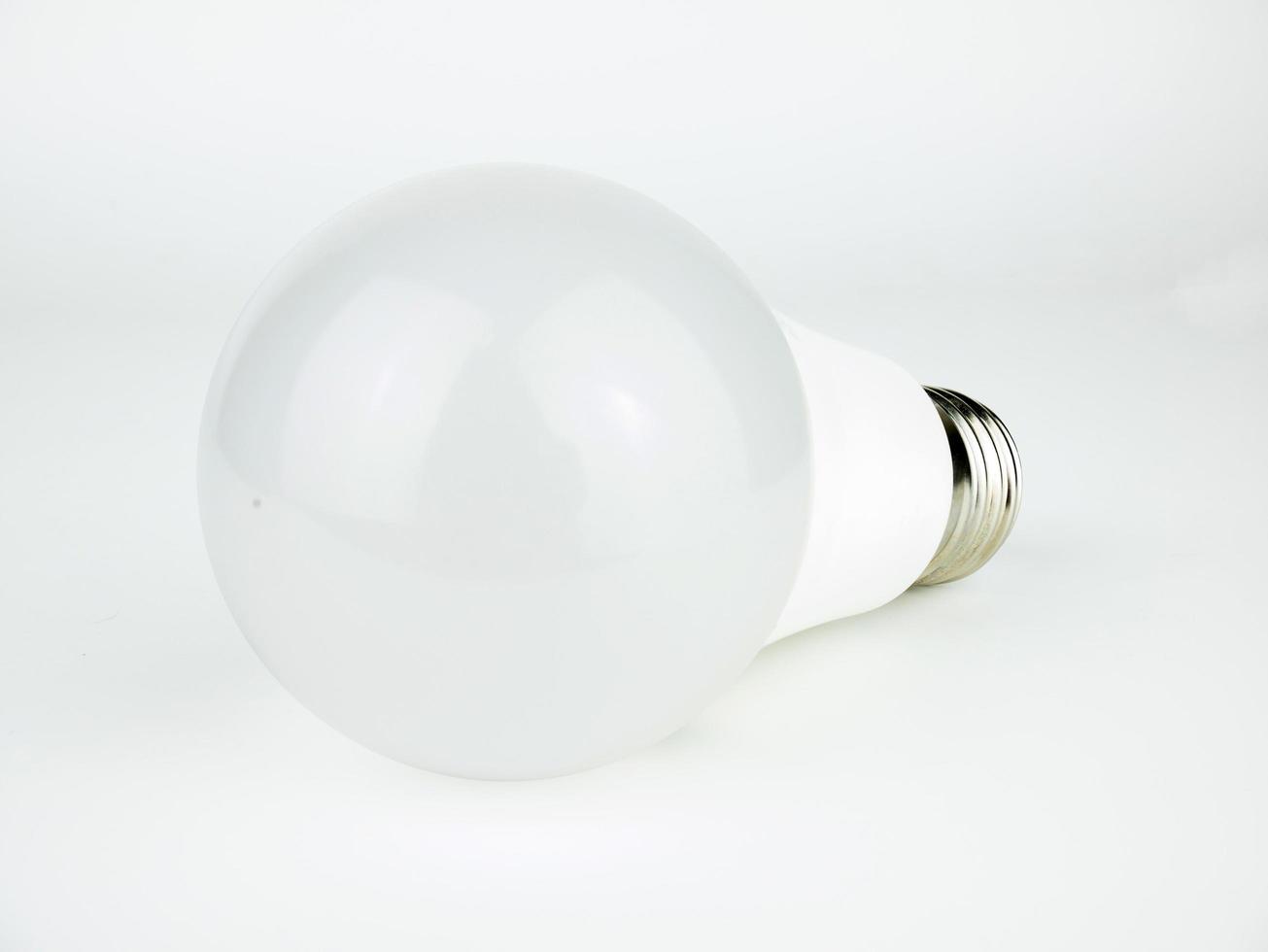 LED bulbs on white background photo