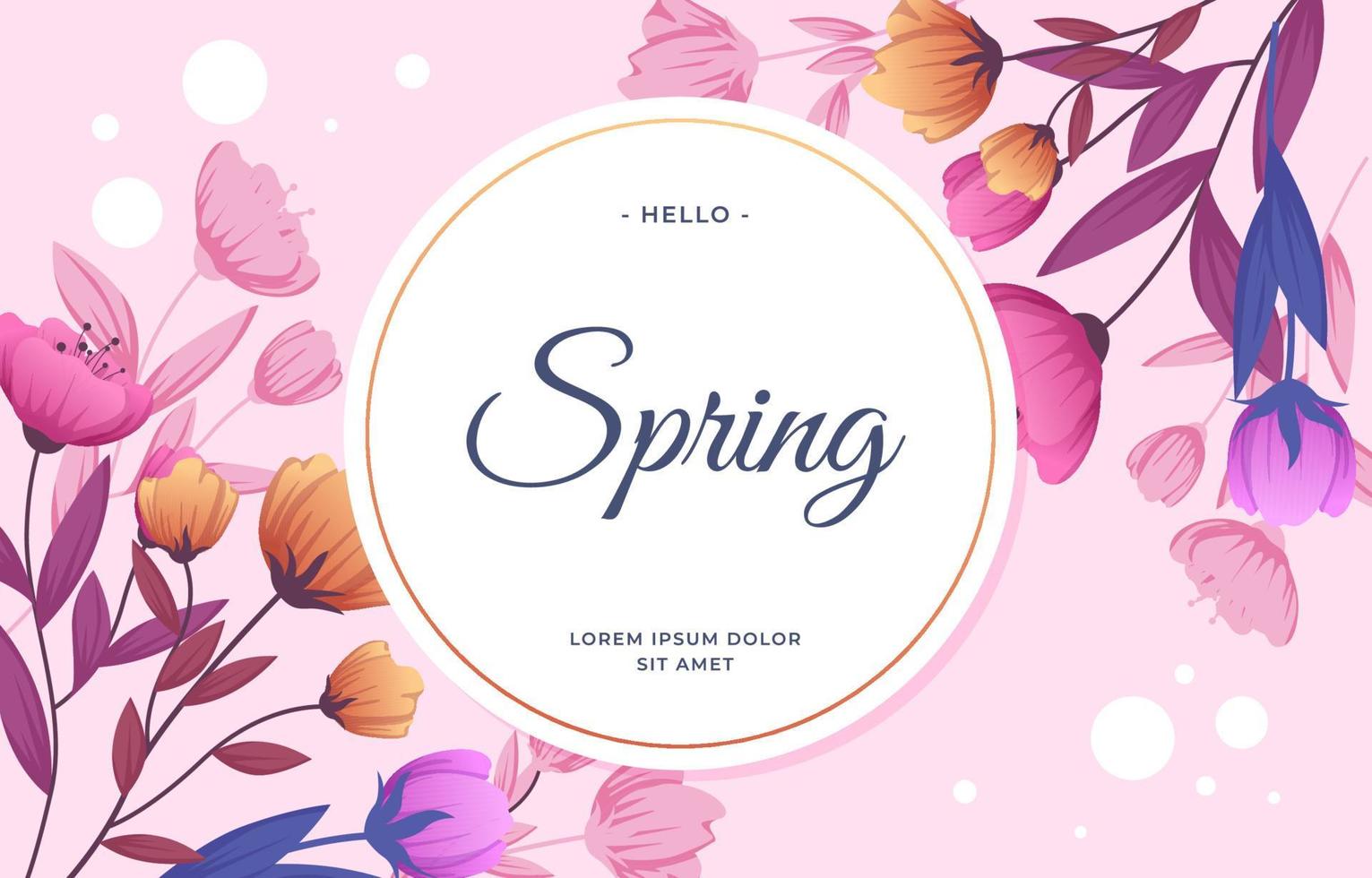 Gradient Spring Flower Illustration vector