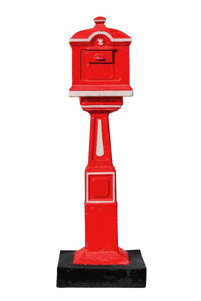 Red old-fashioned mailbox photo