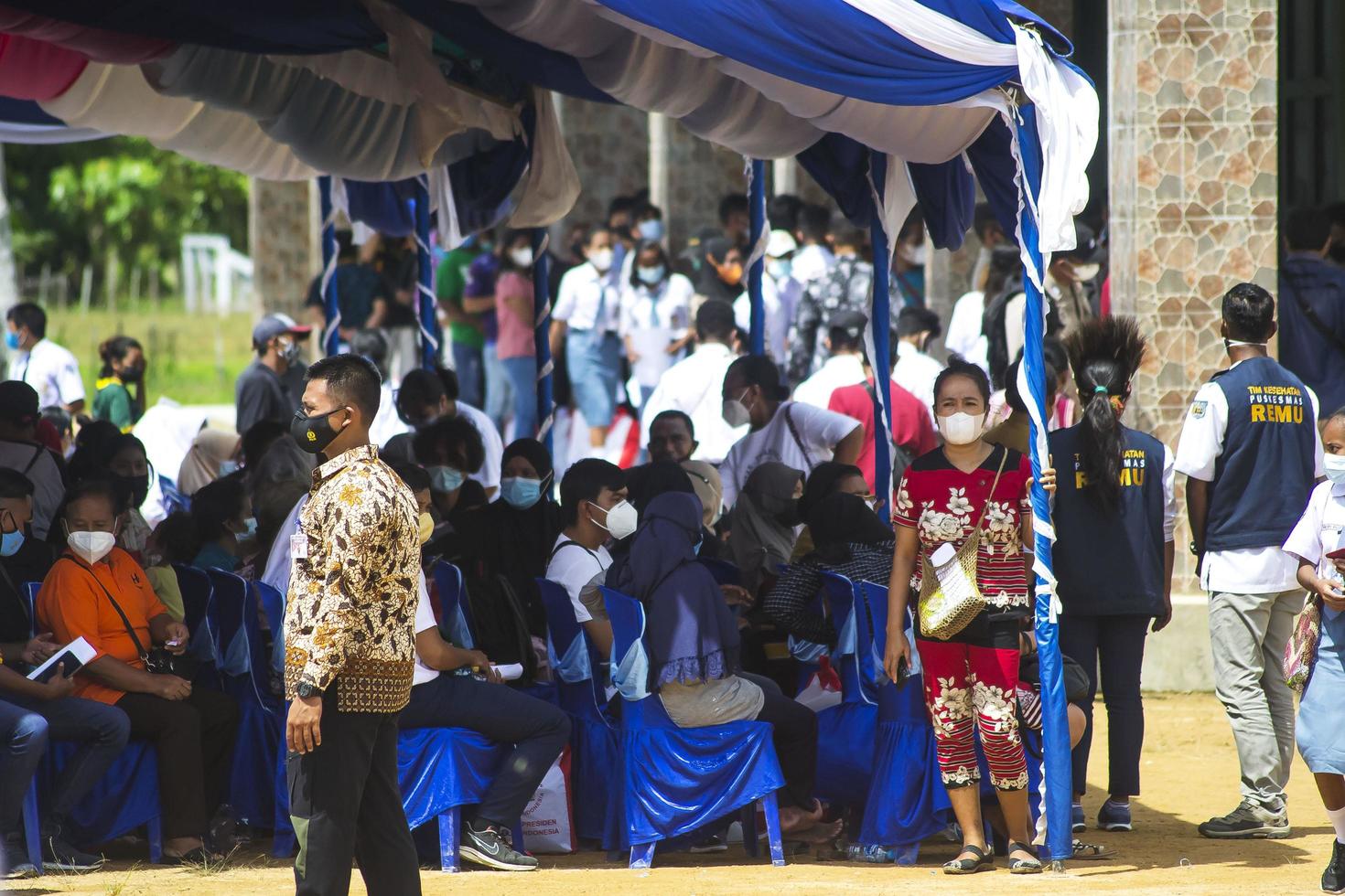 sorong, papua occidental, indonesia, 4 de octubre de 2021. visita de estado del presidente de indonesia, joko widodo. foto