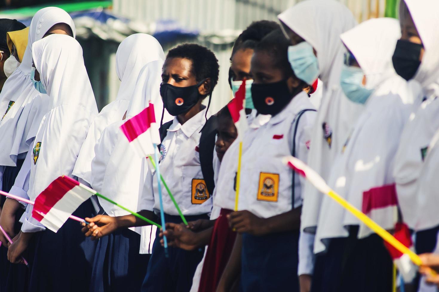 sorong, papua occidental, indonesia, 4 de octubre de 2021. visita de estado del presidente de indonesia, joko widodo. foto