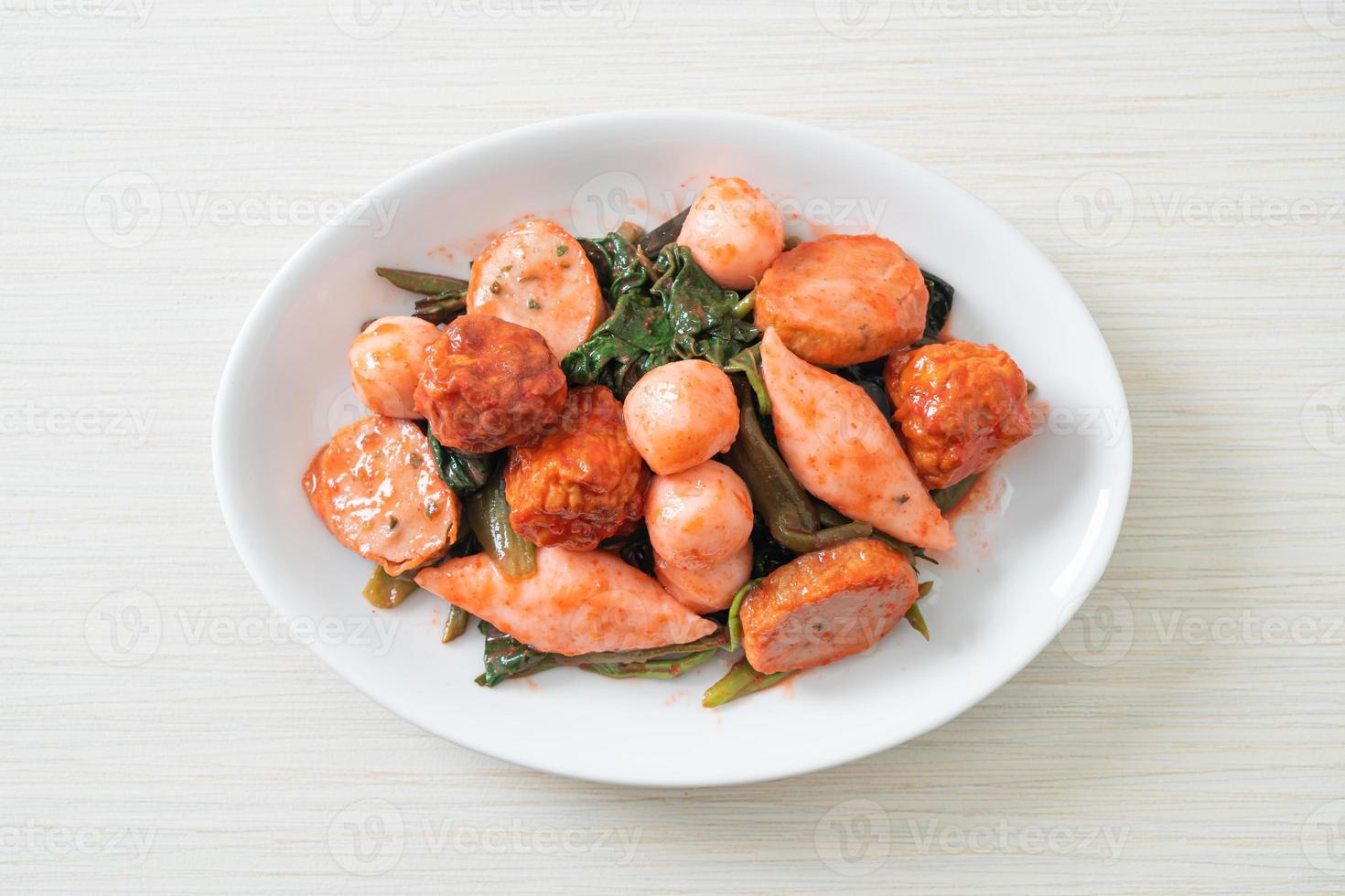 Stir Fried Fish Balls with Yentafo Sauce photo