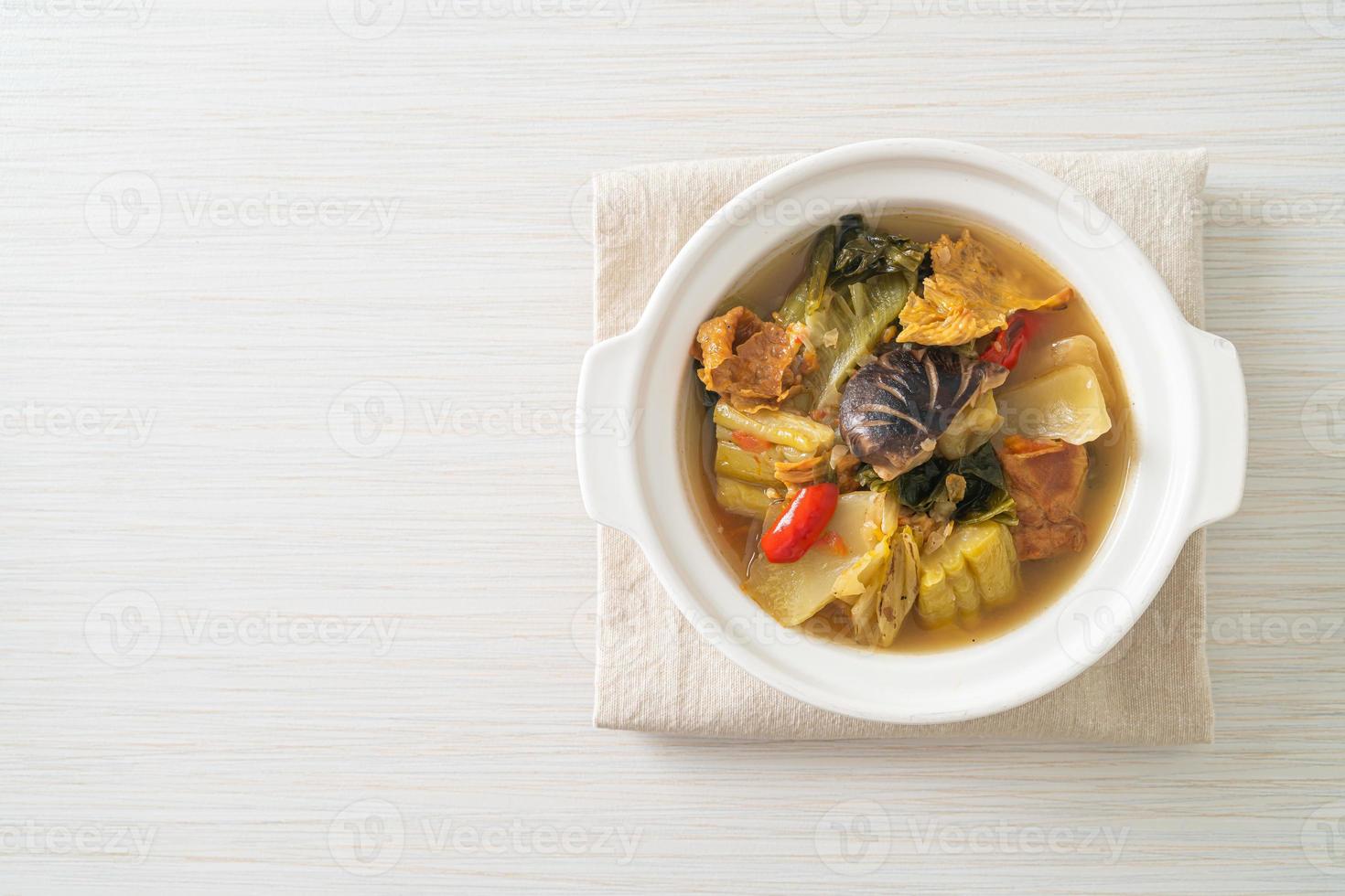 boiled pickled cabbage and bitter gourd soup 3671311 Stock Photo at