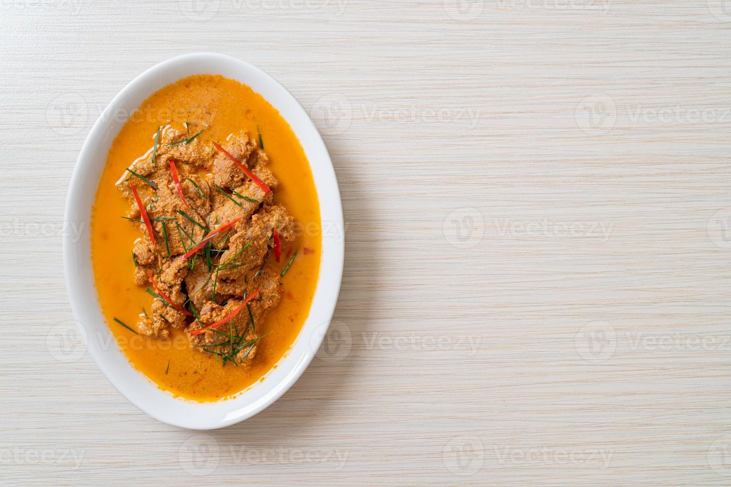 panang curry with pork photo