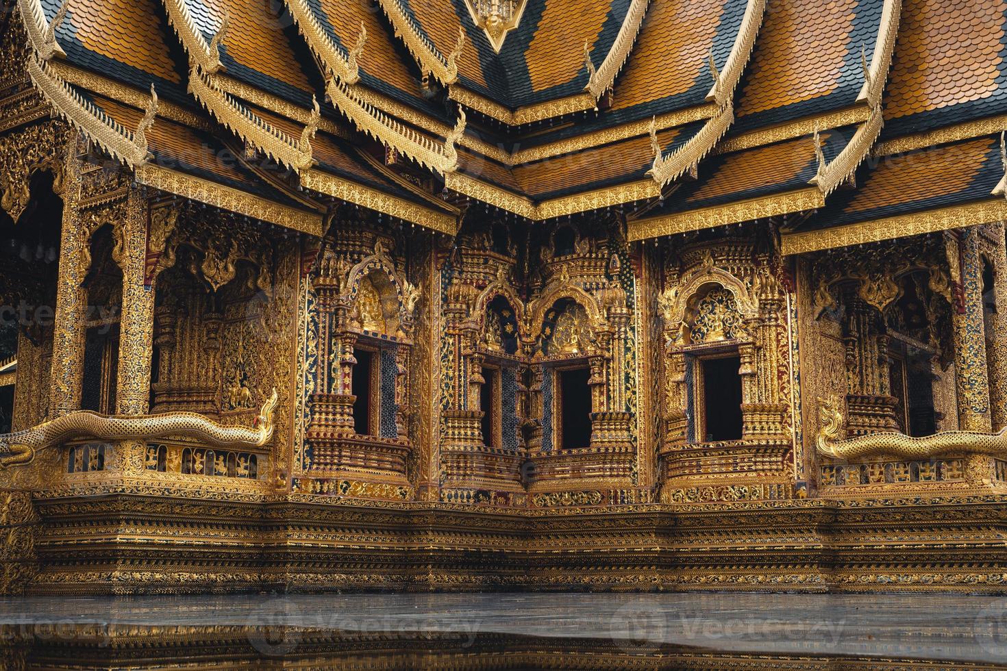 Wat Phra Buddhabat Si Roi,Golden Temple in Chiang Mai, Thailand photo