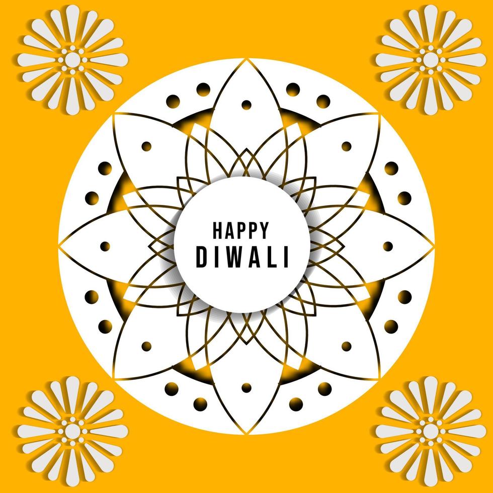 happy diwali concept in paper arthappy diwali concept in paper art vector