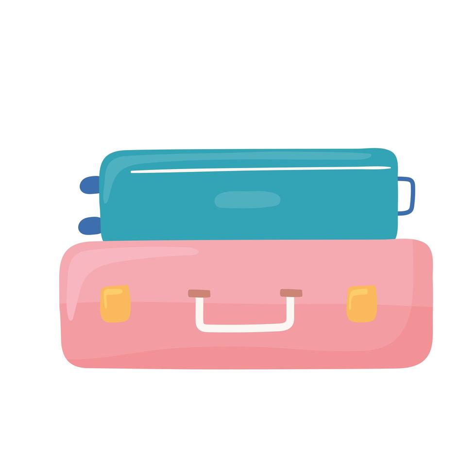 suitcases baggage travel vector