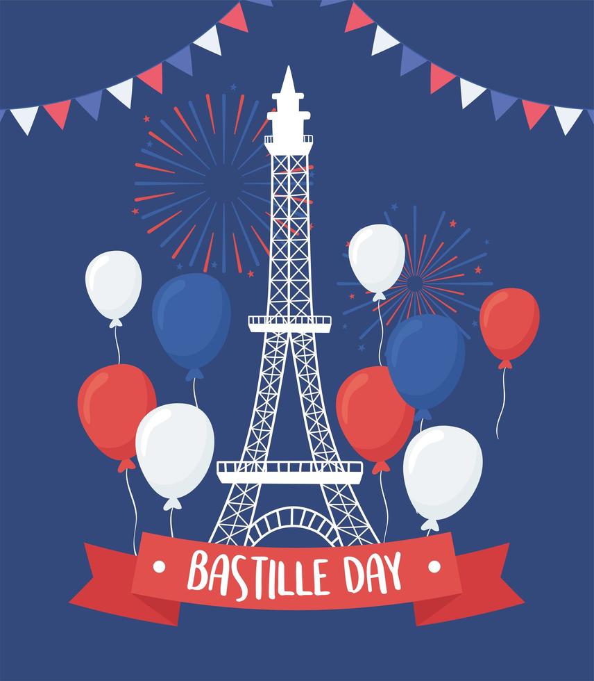 bastille day event vector