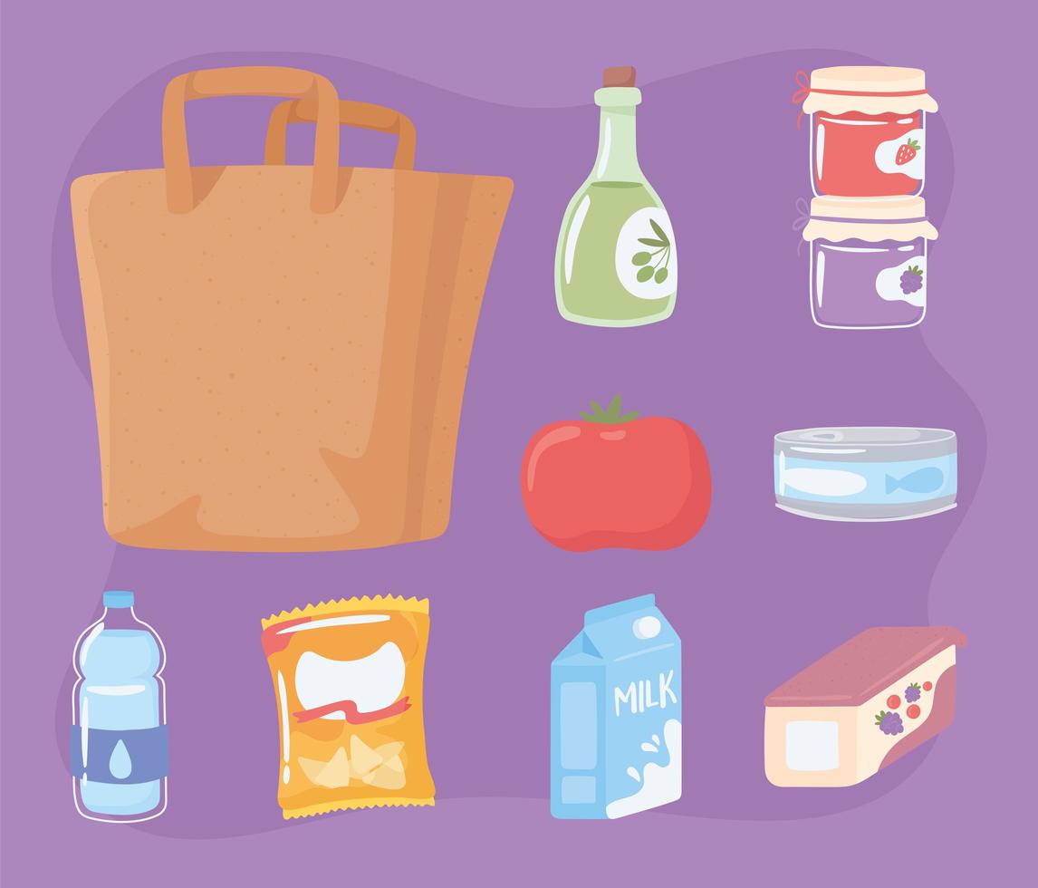 shopping bag icons vector
