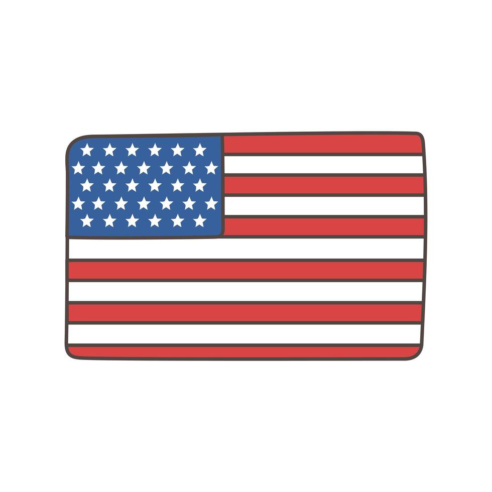 bandera de américa nacional vector
