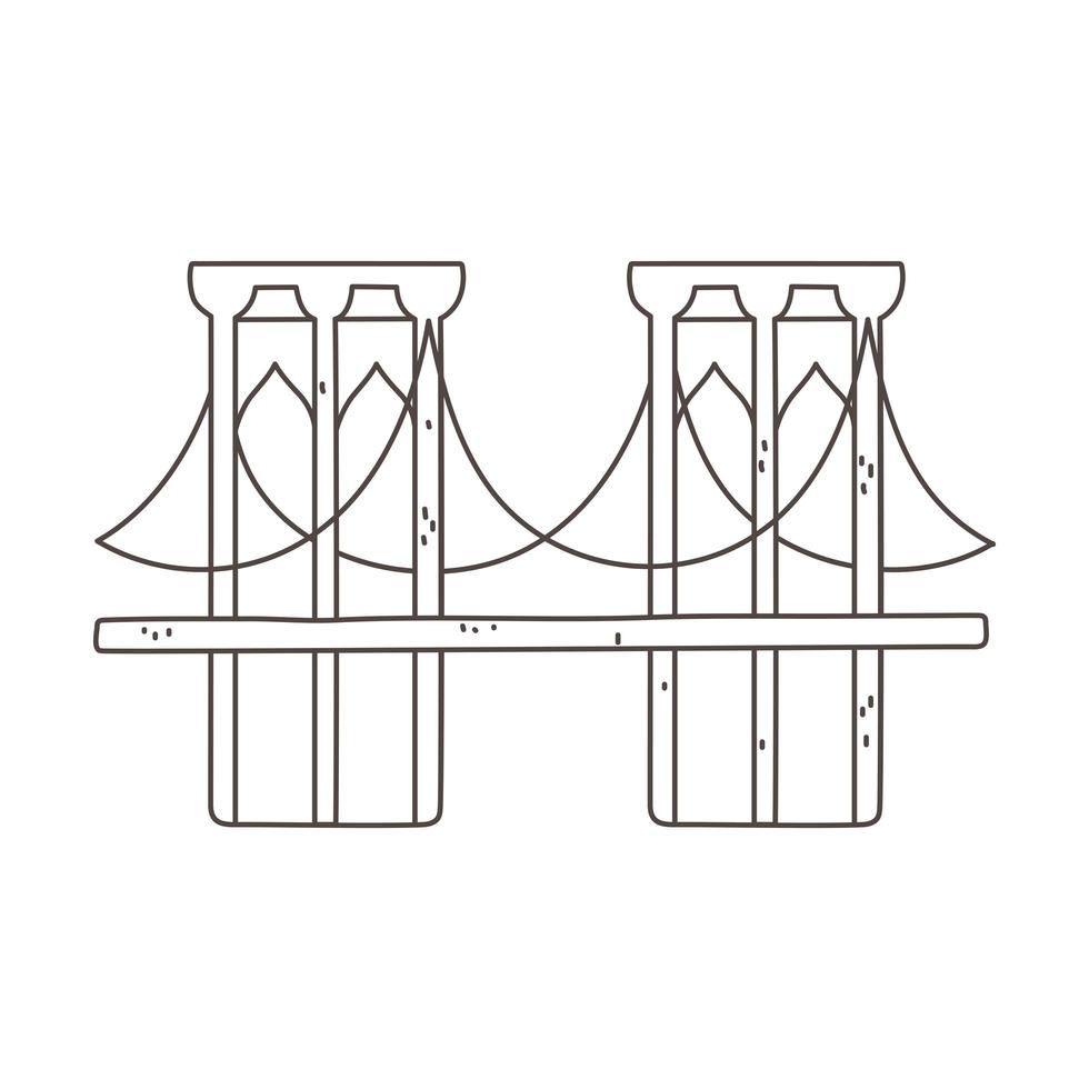 bridge architecture outline vector