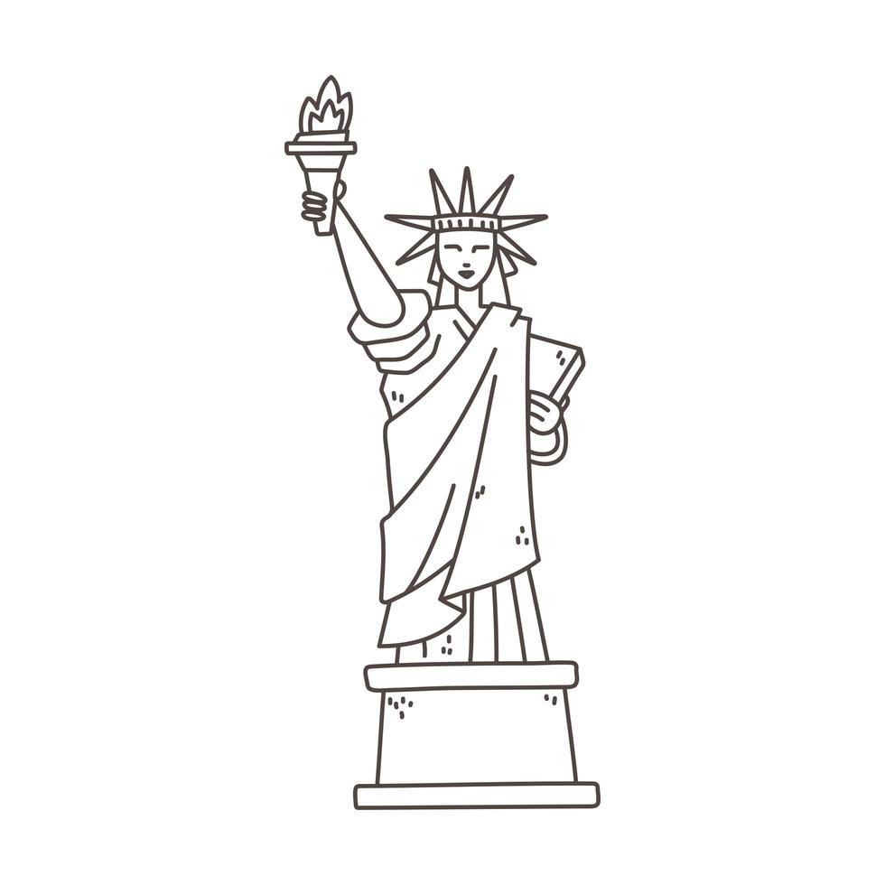 statue of liberty outline vector