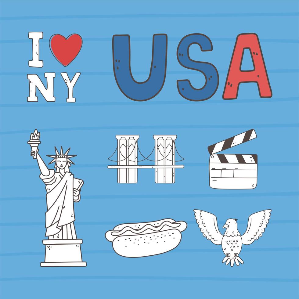 USA NY city vector