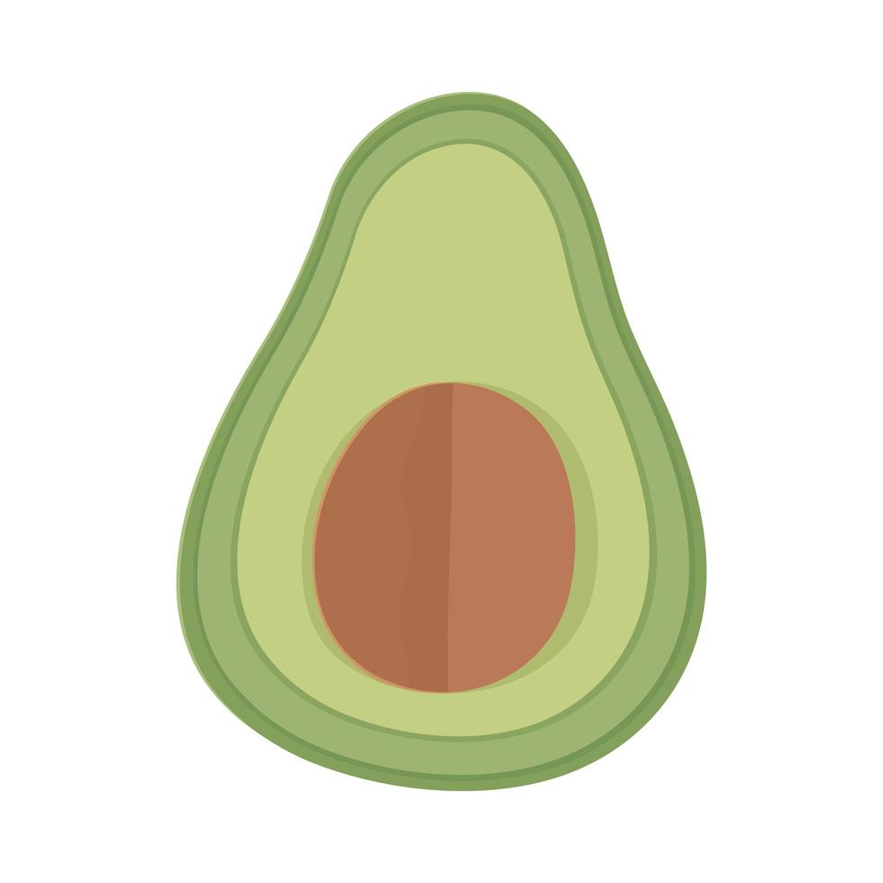 half avocado vegetable vector