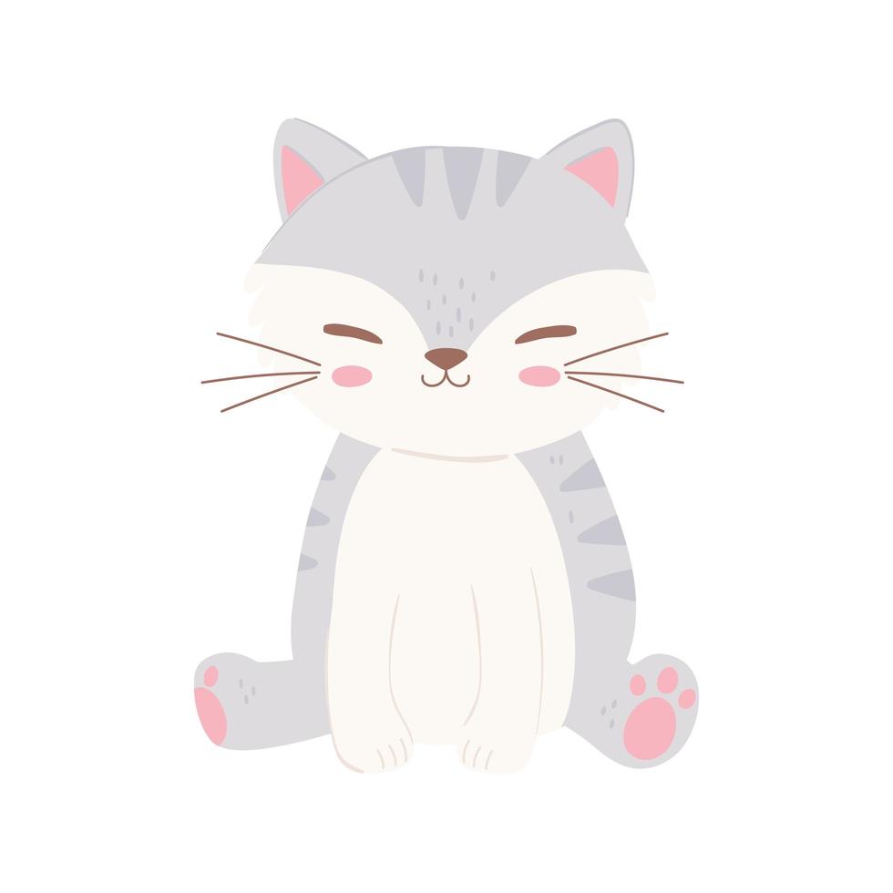 lindo gatito vector