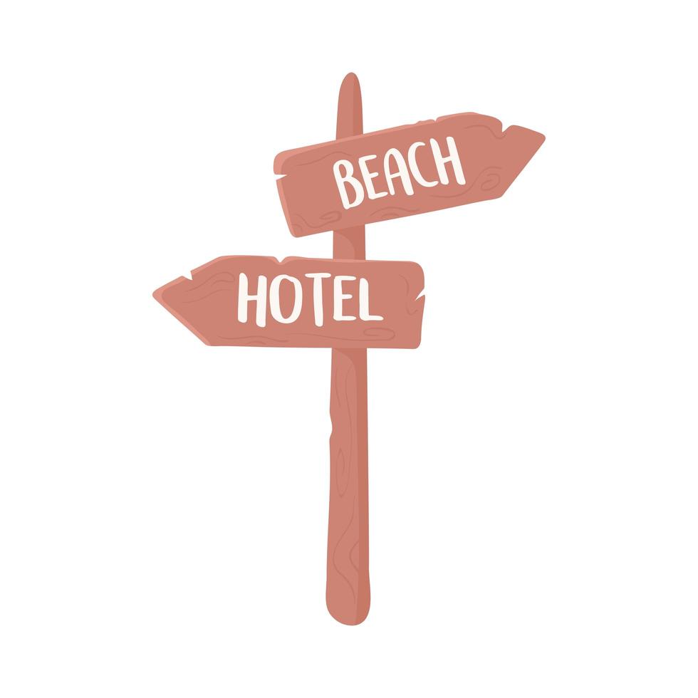 wooden signpost guide vector