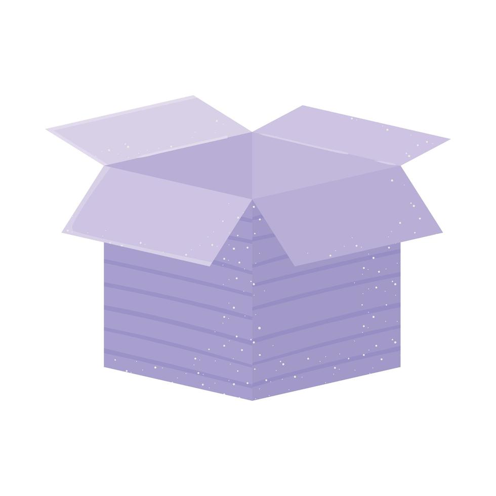 open cardboard box vector