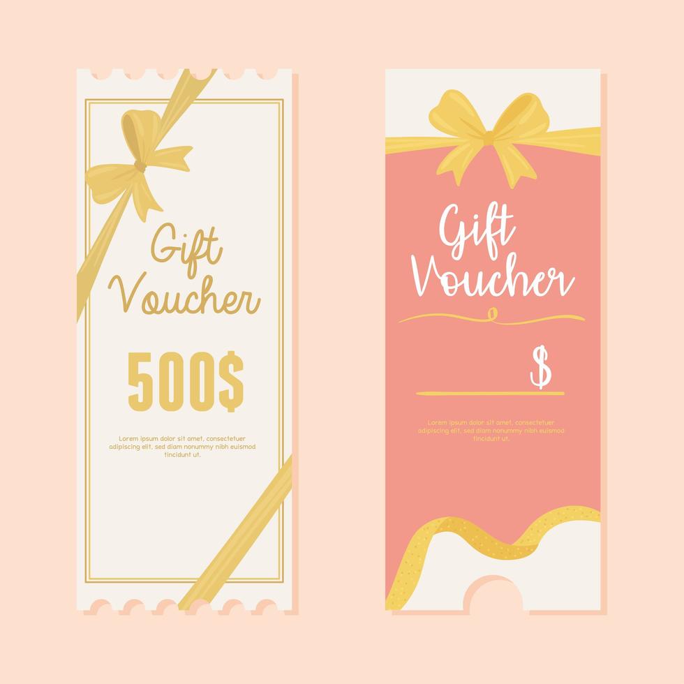 birthday gift voucher vector