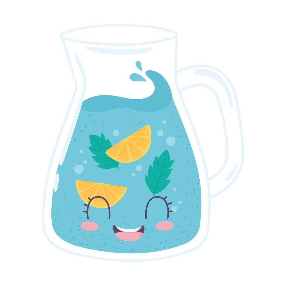 pitcher water refreshment vector