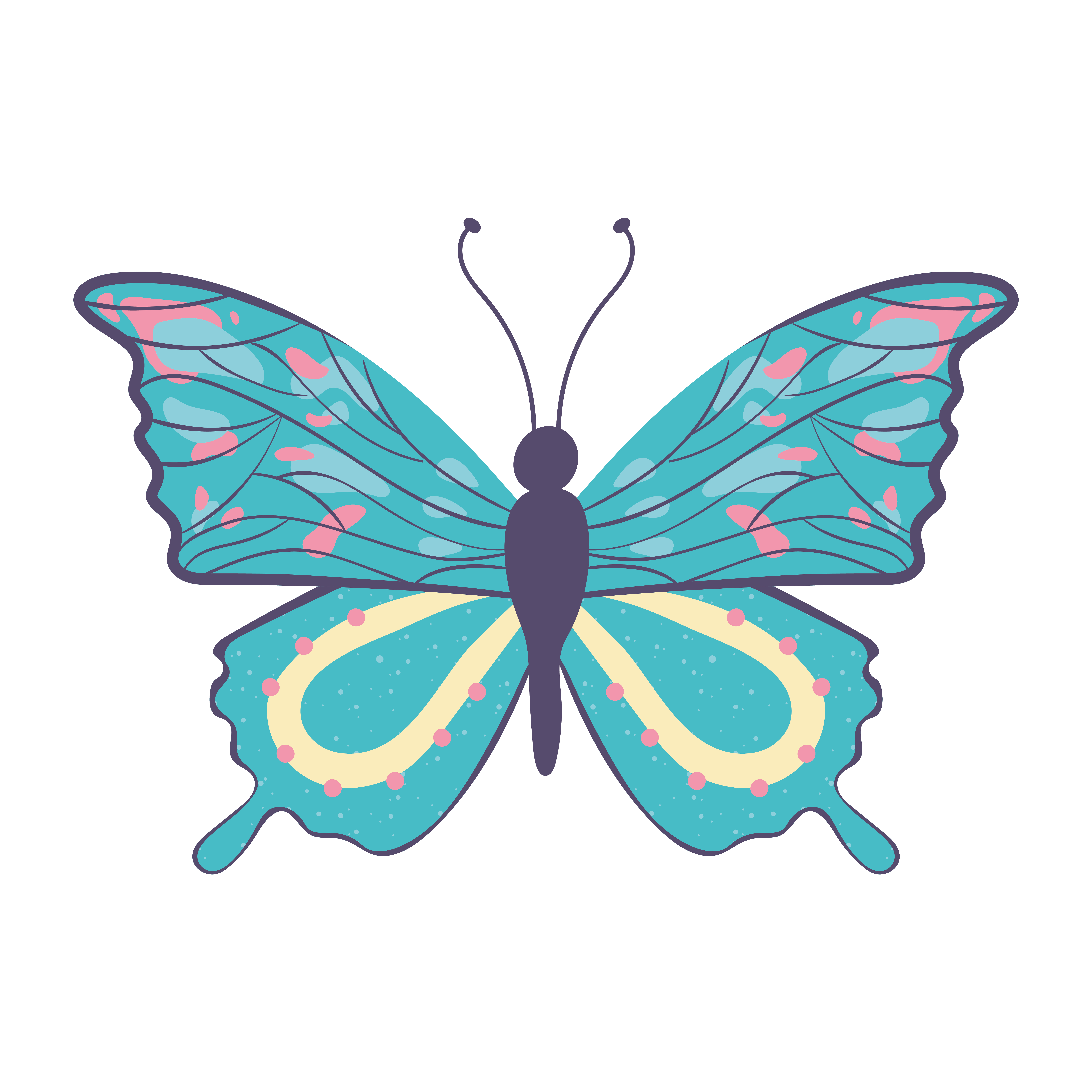 spotted butterfly cartoon 3672696 Vector Art at Vecteezy