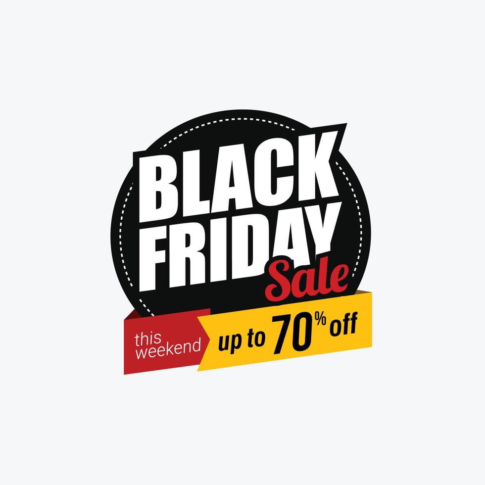 Black friday sale banner tag discount promotion vector