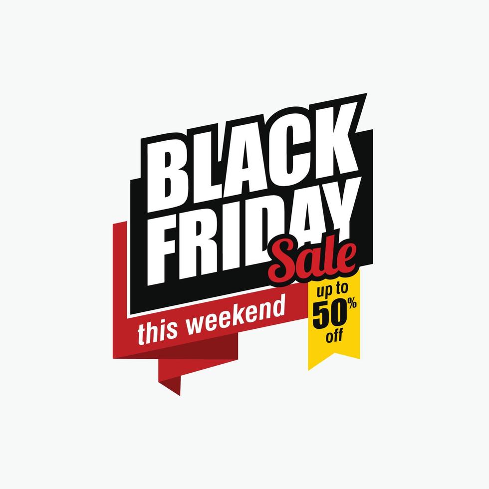 Black friday sale banner tag discount promotion vector