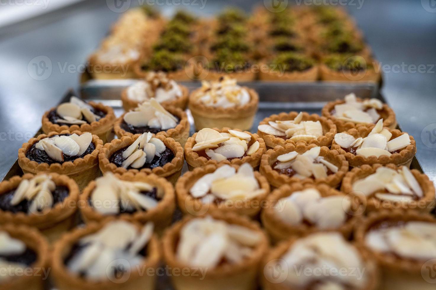 mignon of sweet pastries for breakfast photo