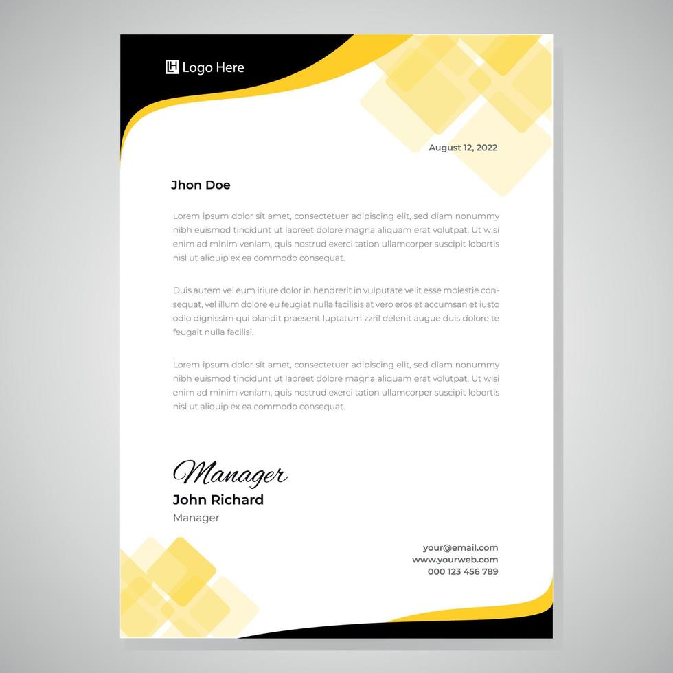 Abstract Letterhead for Corporate vector