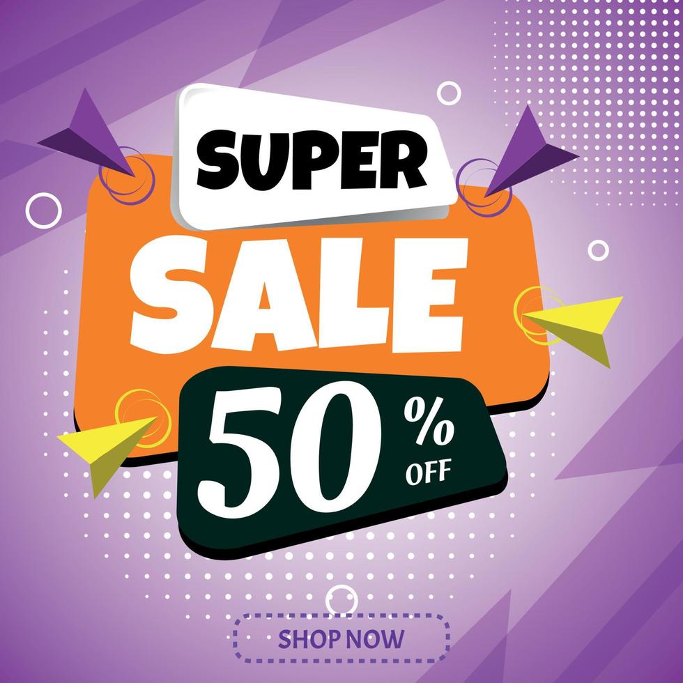 Super Sale Discount Promotion vector