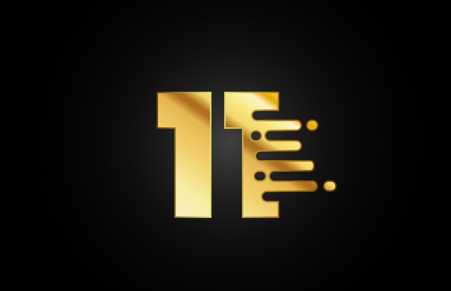 11 number logo icon for business and company vector