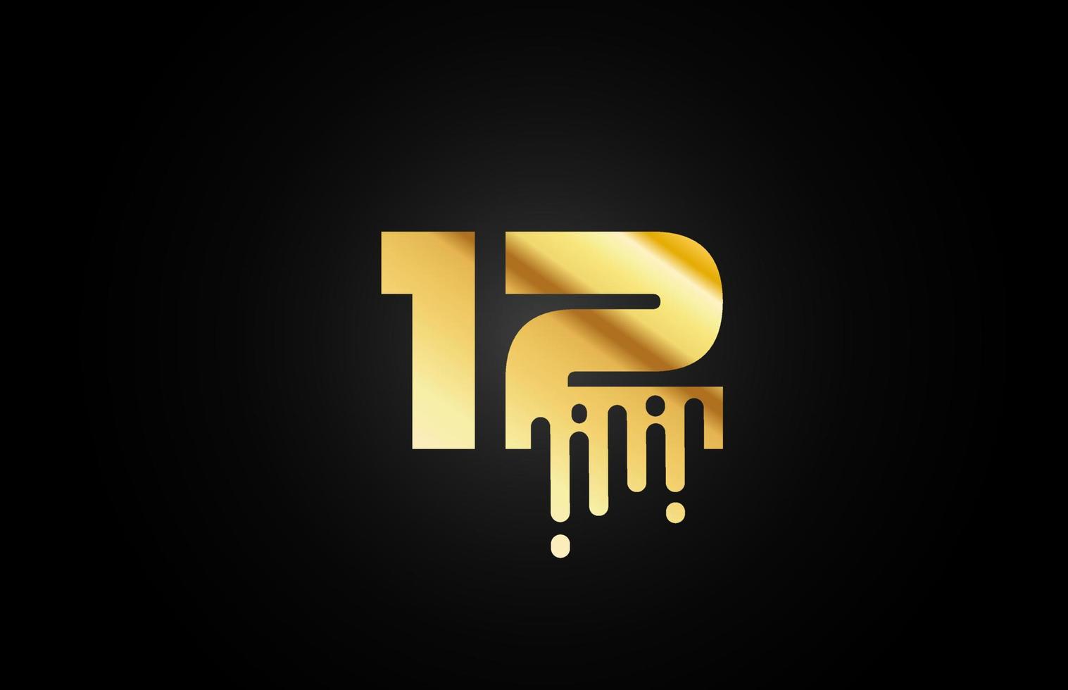 12 number logo icon for business and company vector
