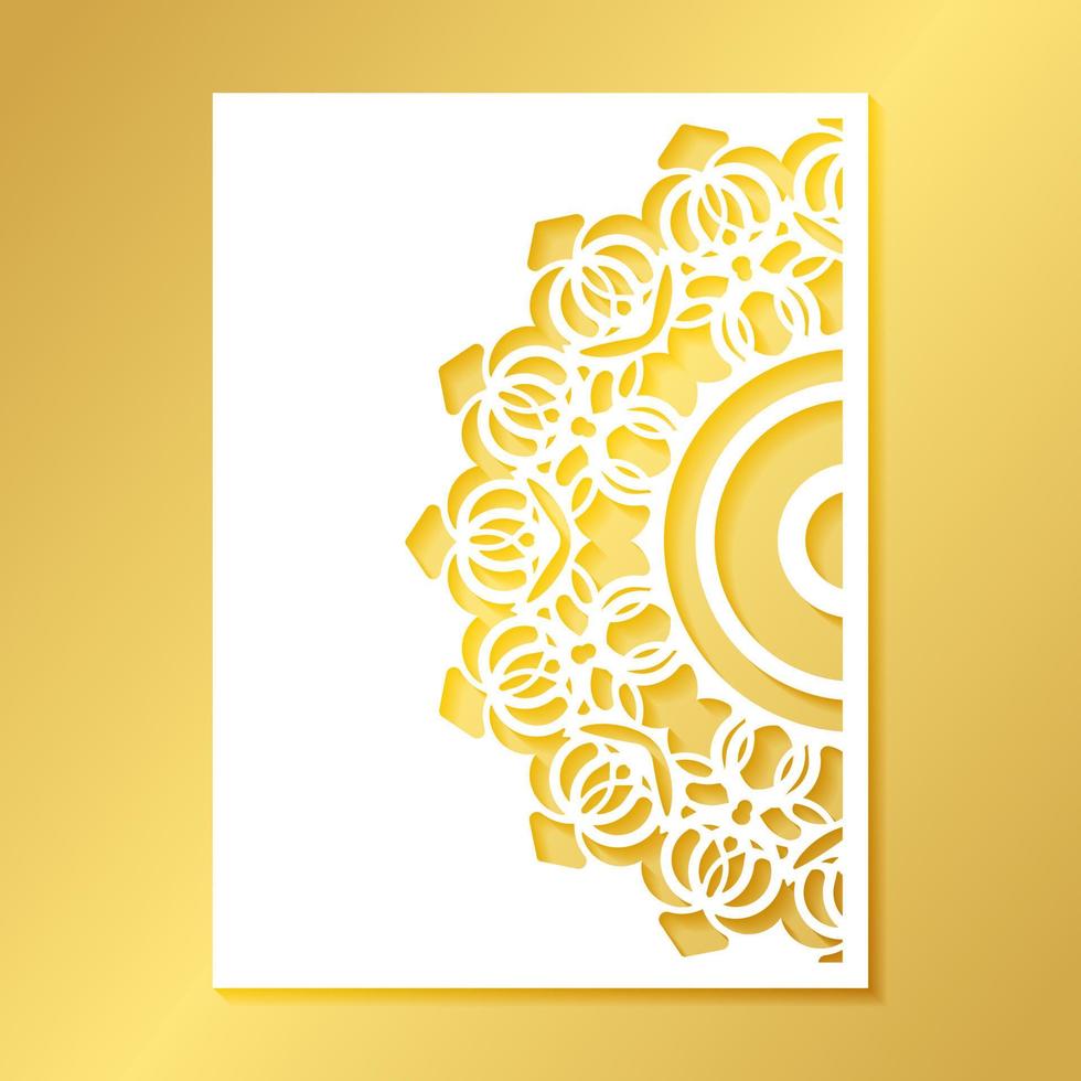 plantilla de patrón decorativo mandala de corte sin costuras vector