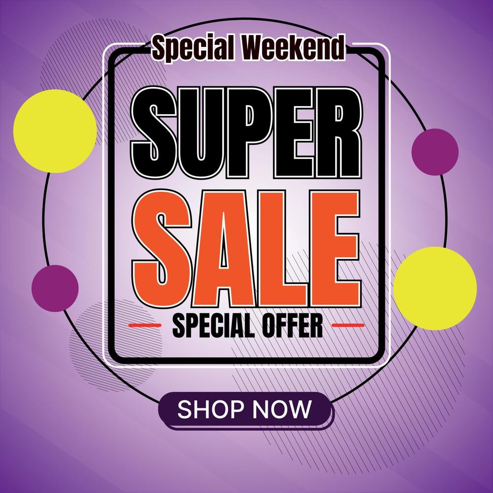 Super Sale Weekend vector