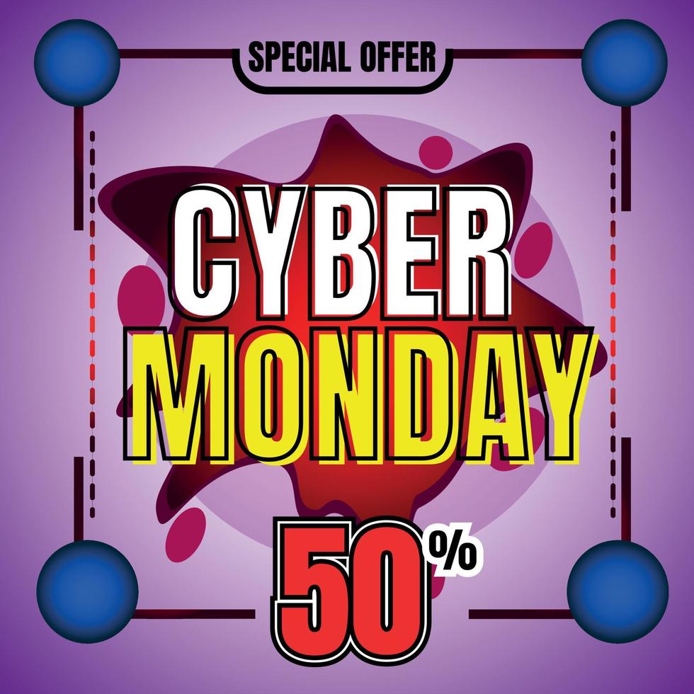 Cyber Monday Event Label vector