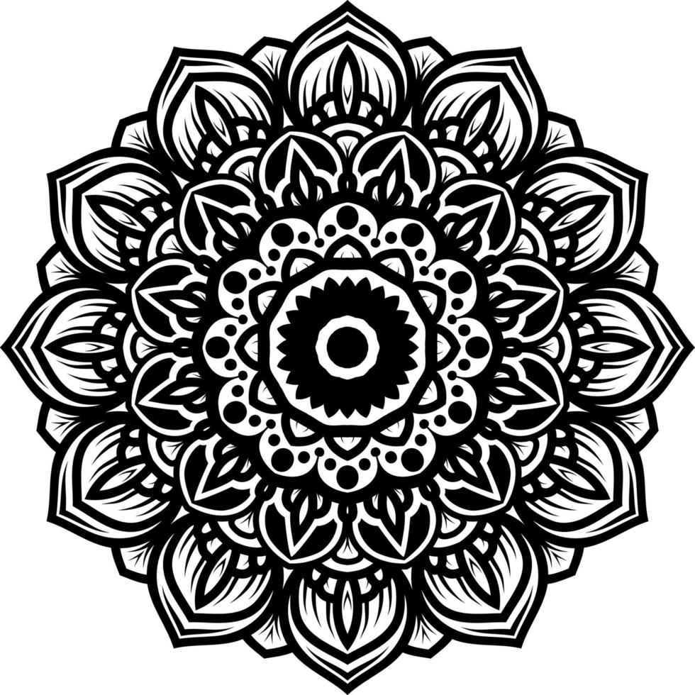 circular pattern mandala art background decoration vector