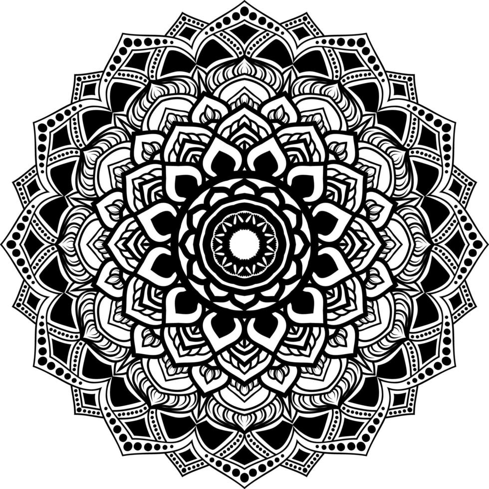 circular pattern mandala art background decoration vector