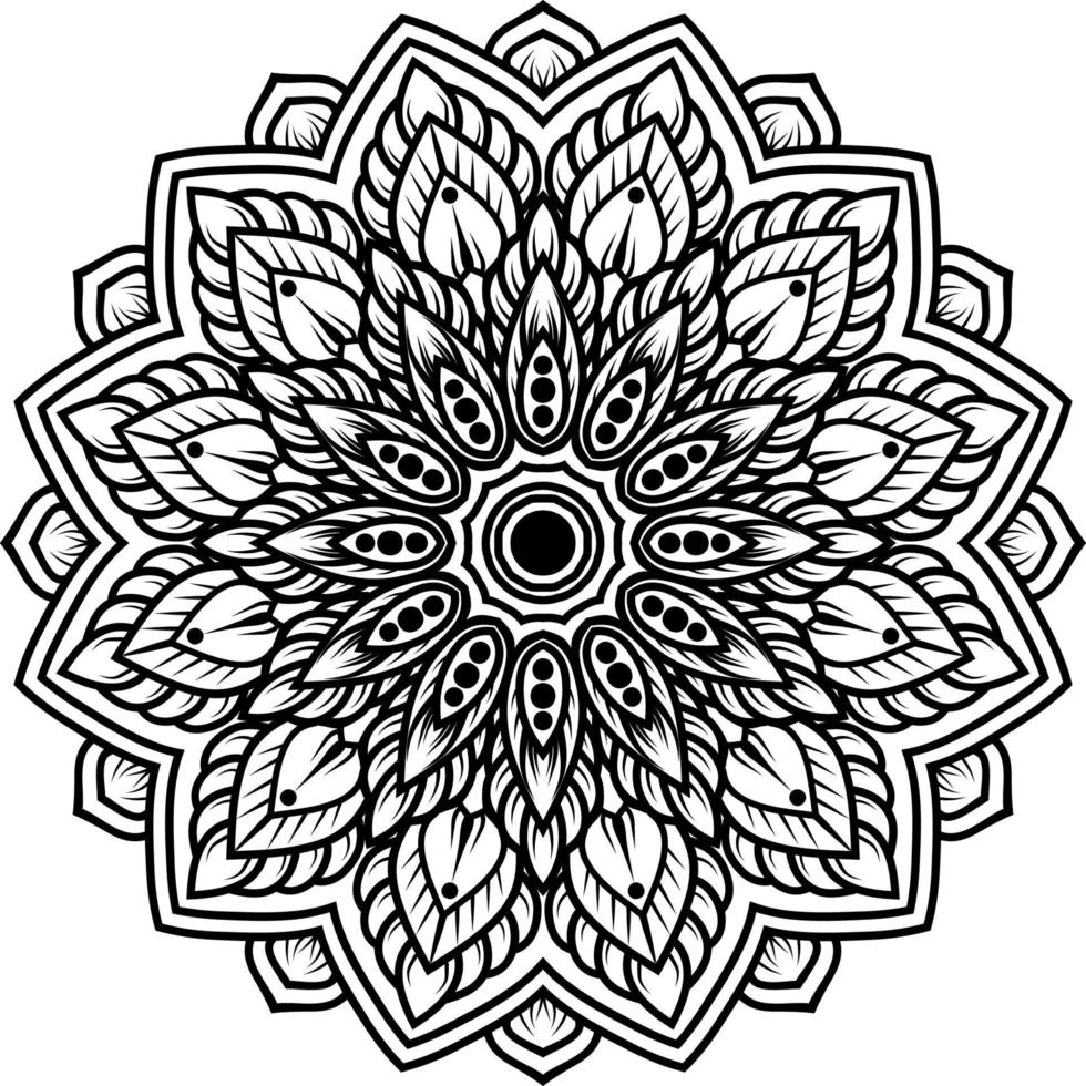 circular pattern mandala art background decoration vector