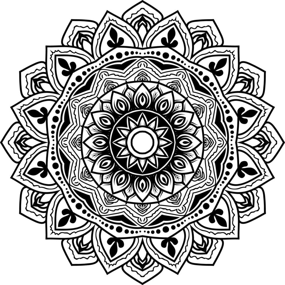 circular pattern mandala art background decoration vector