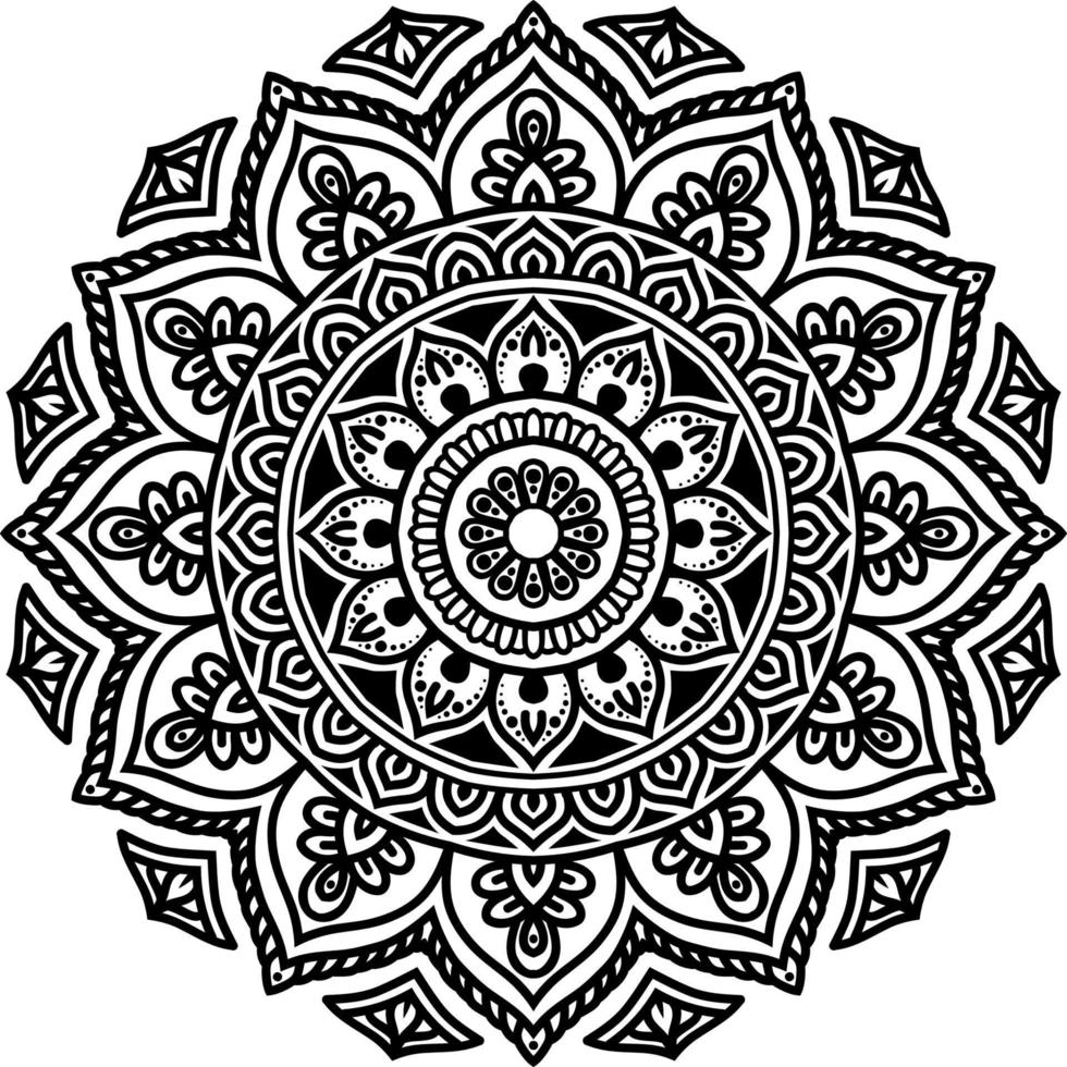 circular pattern mandala art background decoration vector