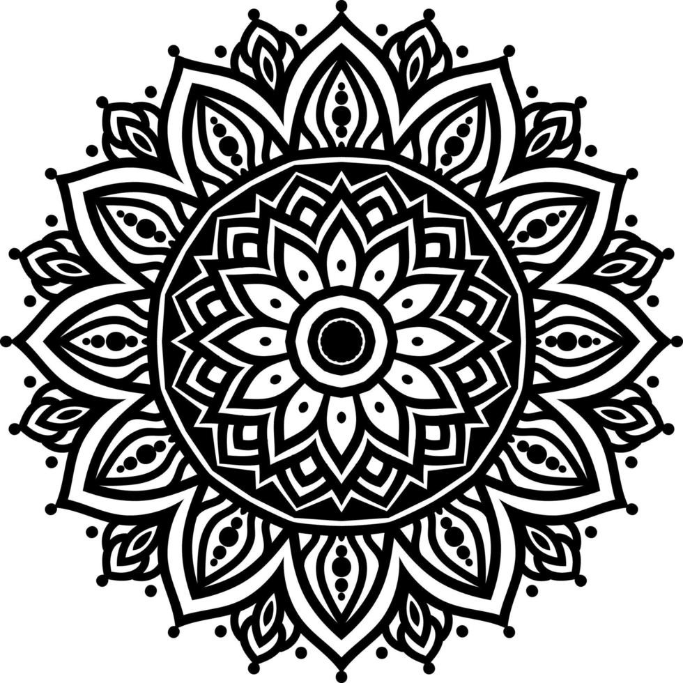 circular pattern mandala art background decoration vector
