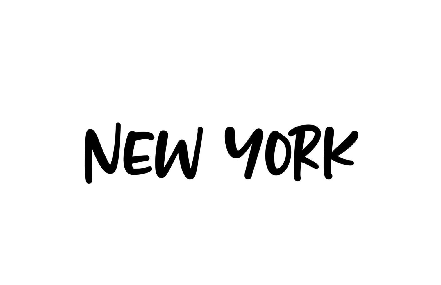 New York city handwritten typography word text hand lettering. Modern