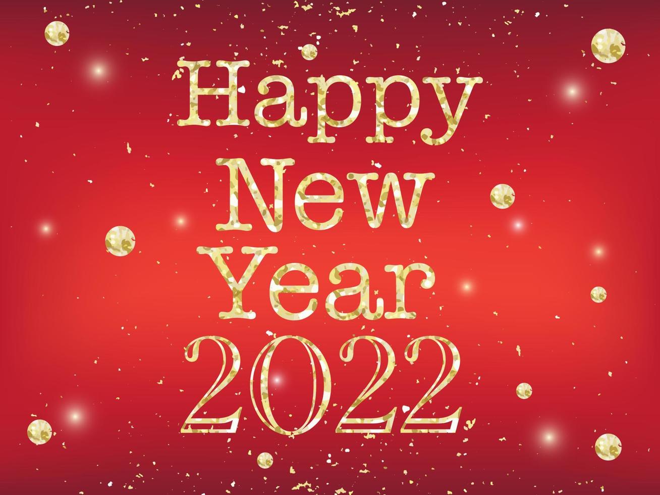 Happy Holidays and a Prosperous New Year Vector background with realistic bokeh and gold glitter