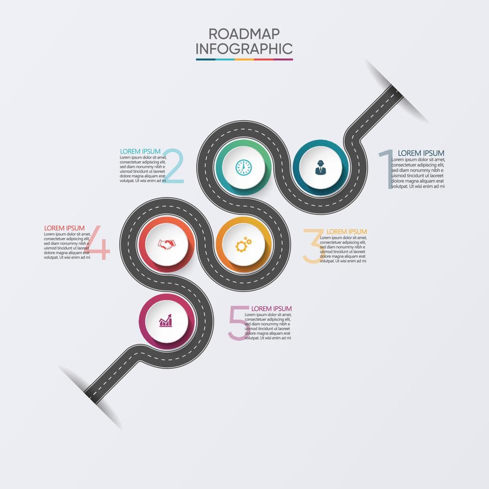Presentation Business Road map infographic template vector