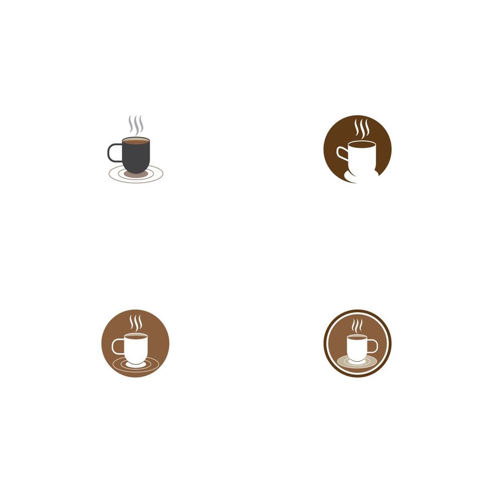 icono de vector de plantilla de logotipo de taza de café