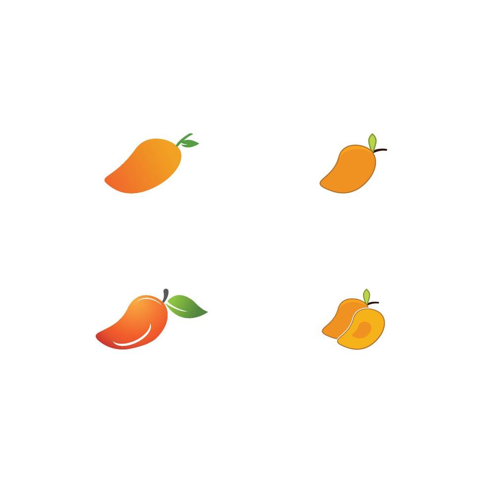 Ilustración de icono de vector de fruta de mango