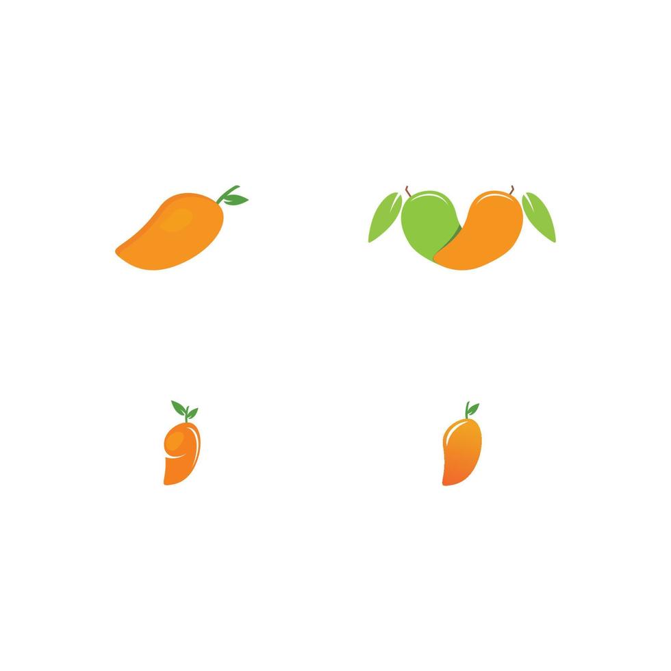 Ilustración de icono de vector de fruta de mango